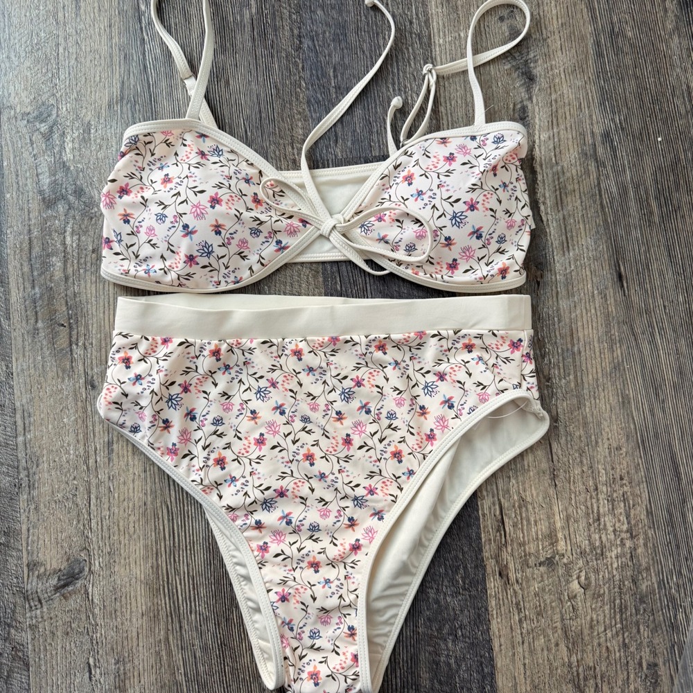 NWOT Caroline Constas floral bikini swimsuit C14